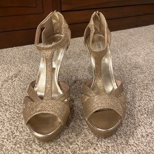 Steve Madden Gold Glitter Heels